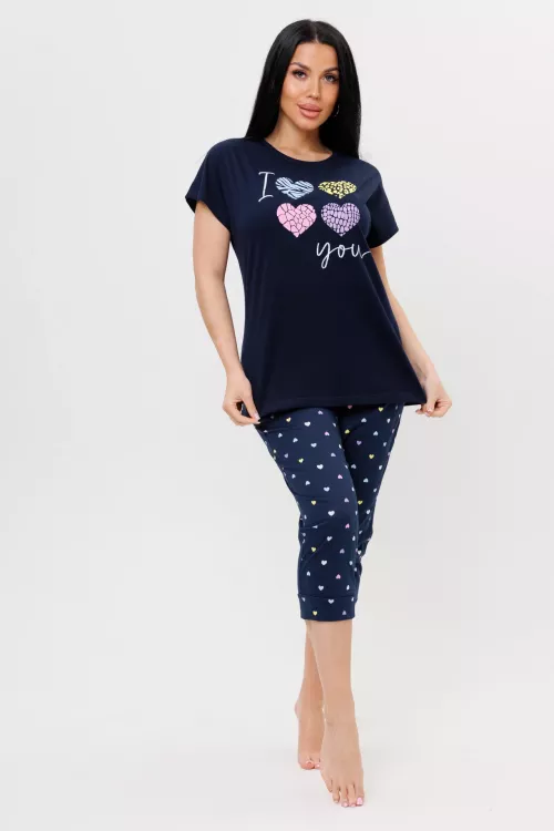 Костюм с бриджами Сердечки