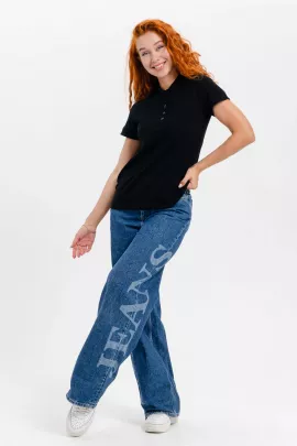 14402 футболка поло женская черная последний размер