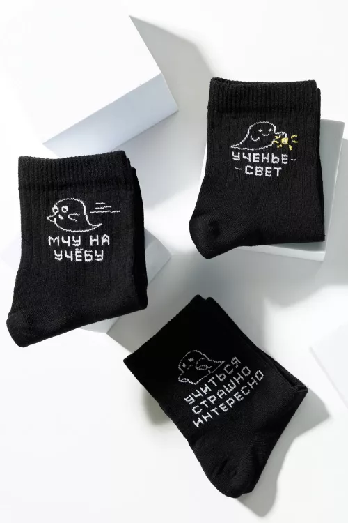 Носки детские Мчу на учебу (набор 3 пары)