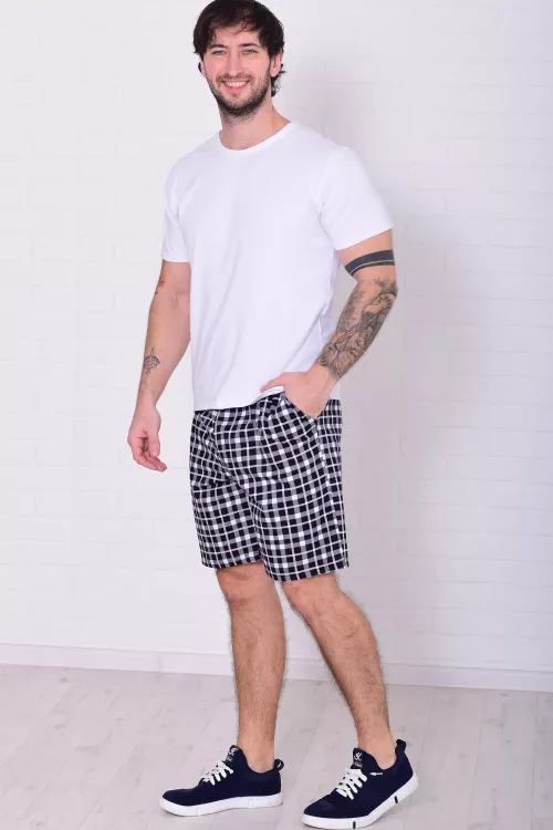 Шорты мужские 9-173з (черный+бежевый)