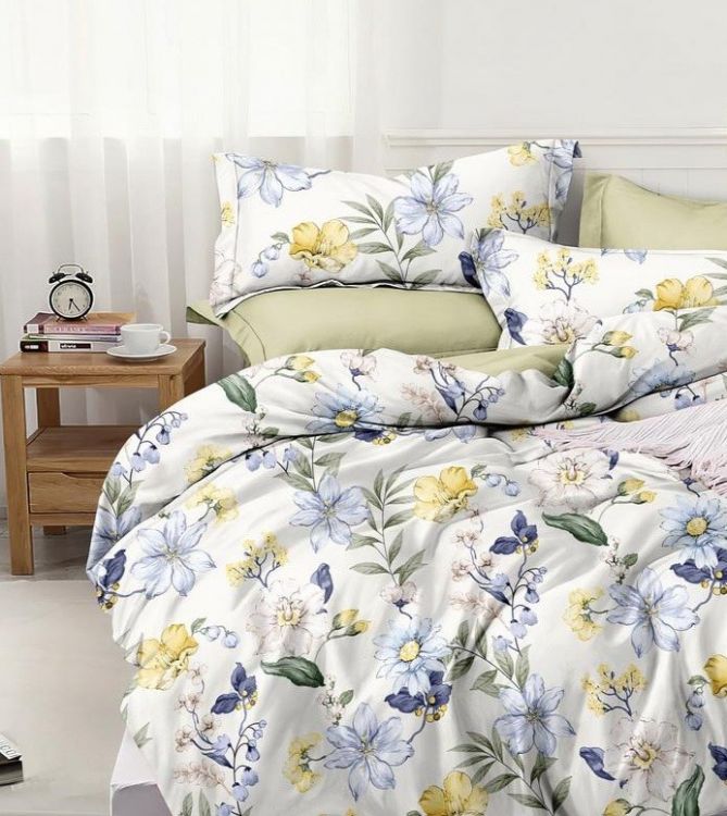 Постельное белье поплин эксклюзив на молнии - Цветочные мотивы