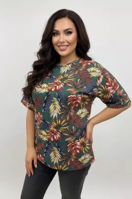 Анита-4 футболка женская (хаки листья)