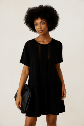 Платье Ажур Ч черный последний размер