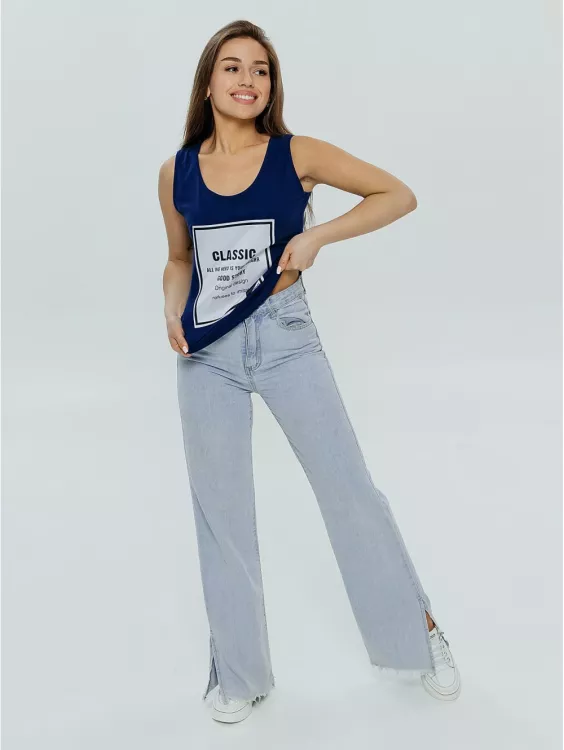 Классик майка женская (синий)