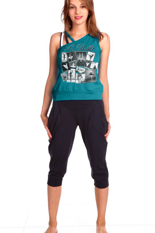 Женский домашний костюм с бриджами и майкой 33м