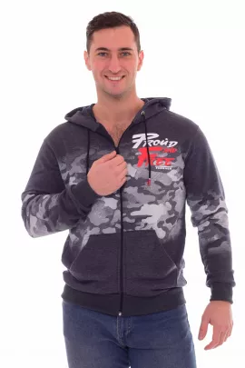 Толстовка мужская 9-116а (антрацит-меланж)