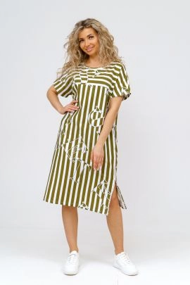 Платье 1086 П (хаки)