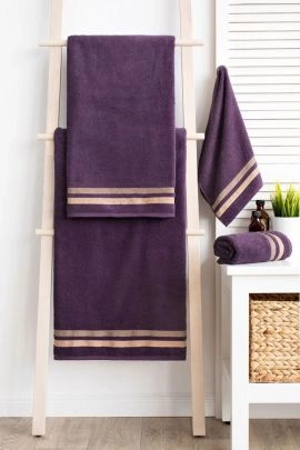 Полотенце Исландия махровое баклажан последний размер
