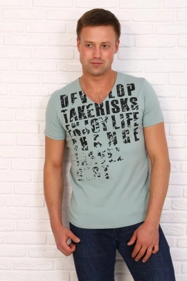 Футболка мужская 24332 светло-зеленый последний размер